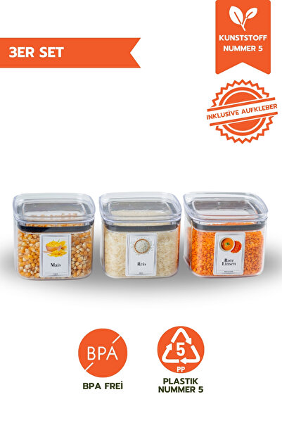 Ginza Maison 0.7 LT KAPAKLI VAKUM SAKLAMA KABI 3 ADET