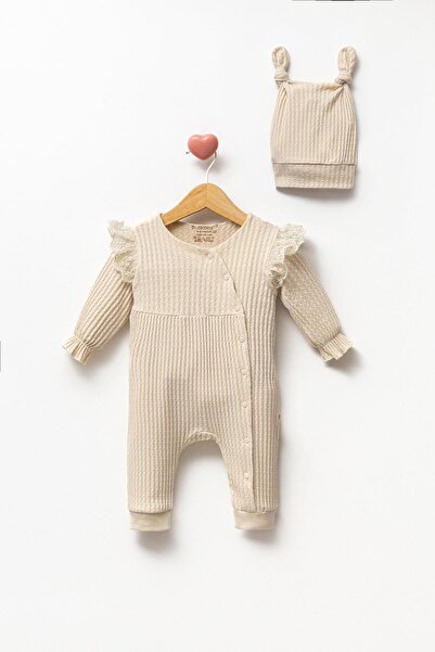Bubbles PAMUK OMUZDAN DANTELLİ KIZ BEBEK TULUM