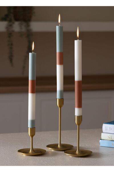 The Mia Dekoratif Mum 3lü Çam Ağacı 30 cm