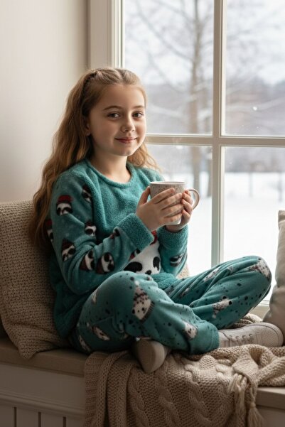 ROMEO LİFE Κοριτσίστικο μακρυμάνικο φλις βελούδινο ύφασμα χειμωνιάτικο ζεστό ...