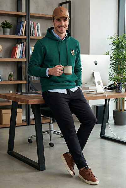 Buratti Cotton Regular Fit Kangaroo Pocket Hooded Sweat Men's Sweat 6141006B