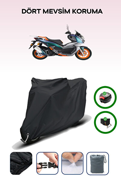 Breen SİYAH ARORA MAX-T EASY ARKA ÇANTA KİLİT UYUMLU SU GEÇİRMEZ BRANDA (MOTO...