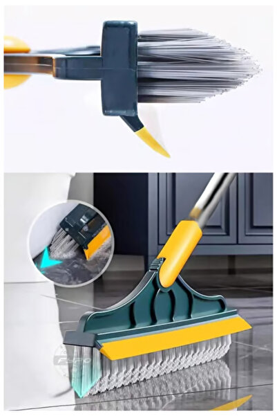 DUFF CLEAN فرشاة تنظيف على شكل حرف V لتنظيف الأرضيات مع فرشاة مزدوجة مع مكنسة...