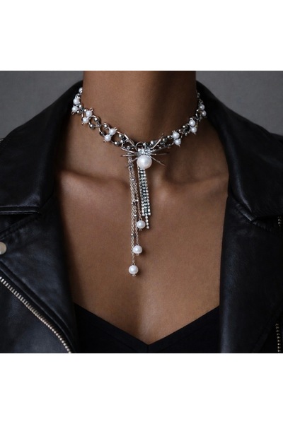 neslyaccessories Örümcek Detay Choker