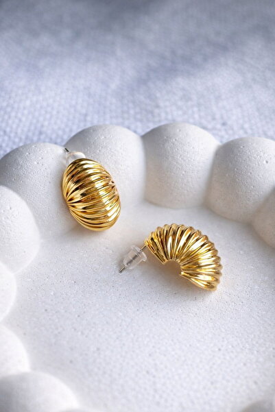 DEMOKAN Kadın Küpe Midye Tasarım Küpe