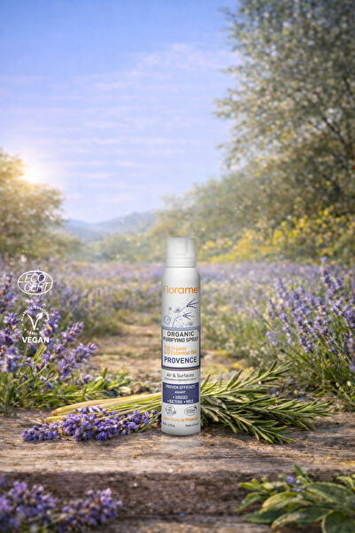 Florame Organik Lavanta Kokulu Arındırıcı Hava Spreyi 180 ml - %100 Saf - Vegan