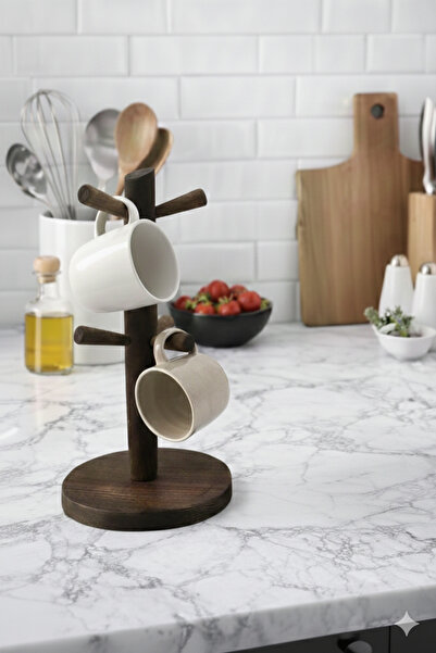 elizi ahşap Ahşap Bardak Askılığı Ahşap Kupa Askılığı Ahşap Fincan Askılığı D...