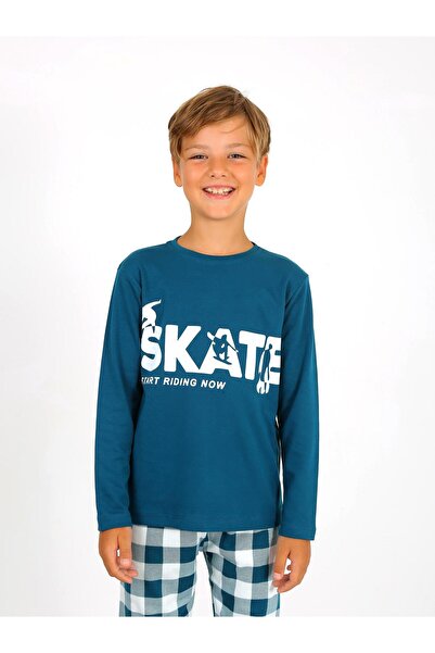vitmo Комплект памучна пижама с дълъг ръкав за момче - StarSkate