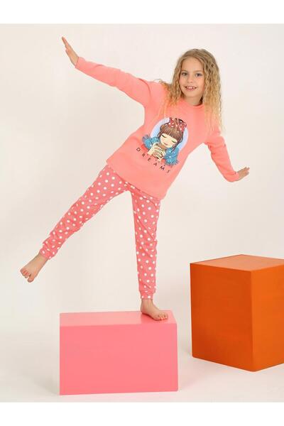 vitmo Set pijamale cu mânecă lungă 100% bumbac pentru fete - Lasă-l să te