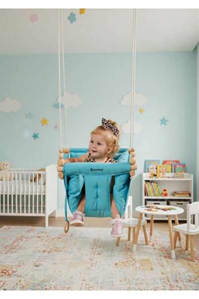 Svava Konfor Bebek Ahşap Salıncak, Tavana Asılan Çocuk Salıncağı
