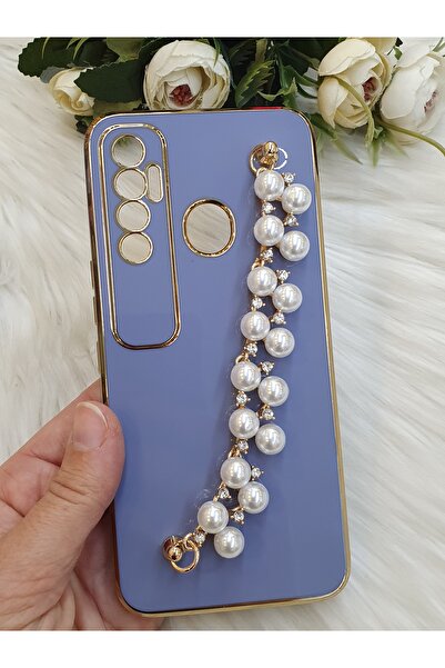 Aksesuarda Moda Tecno Spark 7 Pro Compatible Pearl Handheld Laser Cut Case