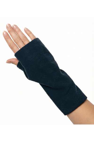 Cottonland قفازات صوف للجنسين من WRISTIE - بدون أصابع باللون الأزرق الداكن