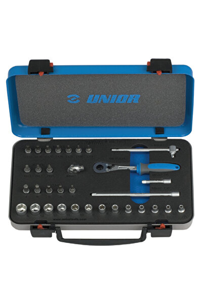 Unior Σετ κλειδιών καρυδάκια 188C 1/4'' σε μεταλλικό κουτί /33 τεμάχια