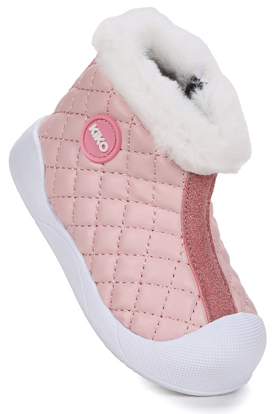 Kiko Kids Biser Fermuarlı Termo Taban Kız Bebek Bot Ayakkabı