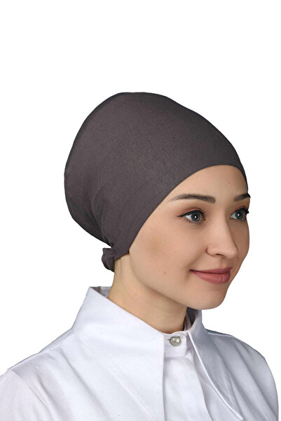 Altobeh Дамски практичен хиджаб с дантела, пениран памучен бонет, тъмна норка