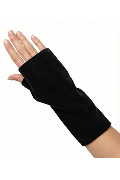 Cottonland قفازات بولار بدون أصابع للجنسين باللون الأسود