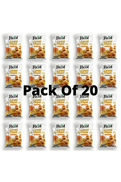 REAL رقائق العدس بالعسل والخردل - ١٠ غرام بروتين، ٥٠٪ دهون أقل، وجبة خفيفة مق...