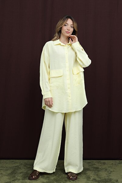 Puane Жіночий комплект з кишенями -14361TKS - ЖОВТИЙ