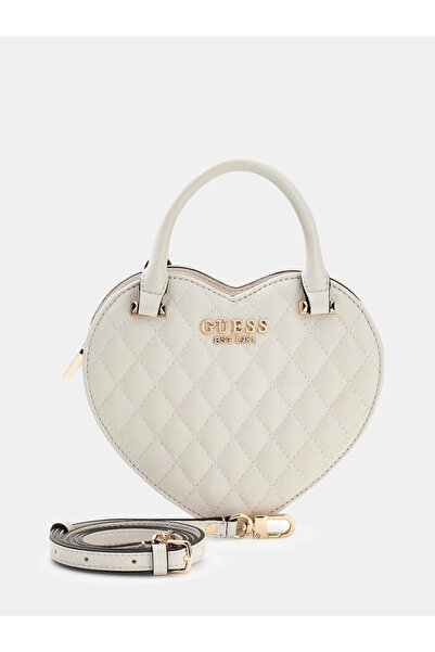 Guess Atabey Heart Shaped Women's White Crossbody Bag Hwqg9894770-Off