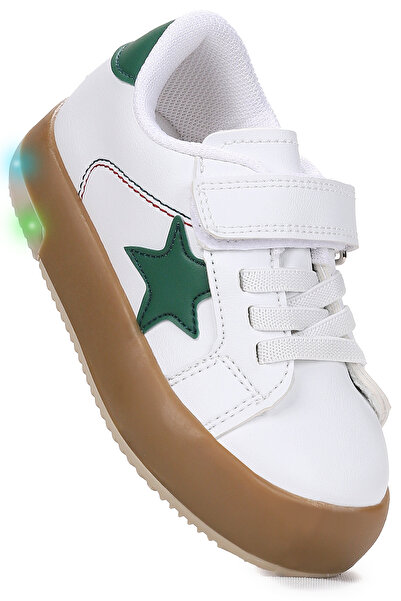 Kiko Kids Rena Daily Velcro Lighted Baby Girl Sports Shoes