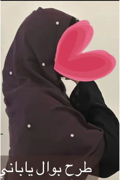 Veil Designer طرحة بوال منثورة بلولو صغيرعلي جميع الطرحة بشكل متناسق 190*60