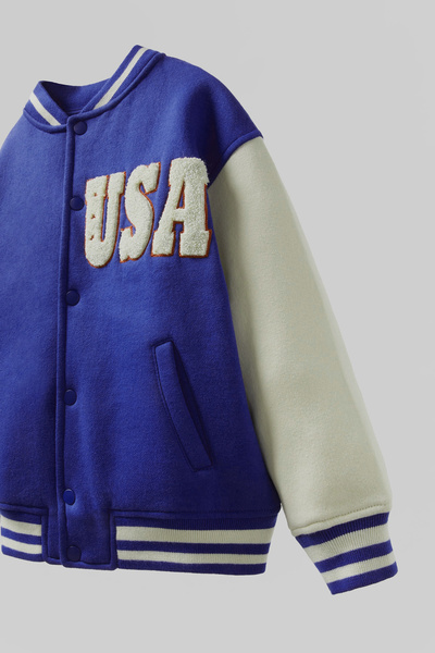 Empoli سترة بومبر كوليدج للأطفال من الجنسين من ساكس مع أزرار كبس، وجيب أمامي،...