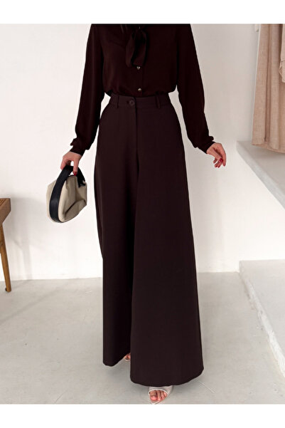 Vuntal BUTİK Pantaloni Palazzo cu picioare largi duble