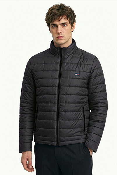 D1fference Erkek Suya Dayanıklı Dik Yaka Şişme Kışlık Jel Elyaf Dolumlu Mont