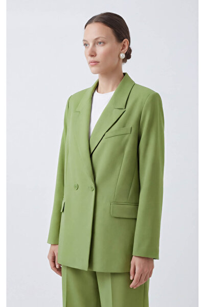 Hrsn Kadın Oversize Kruvaze Blazer Ceket