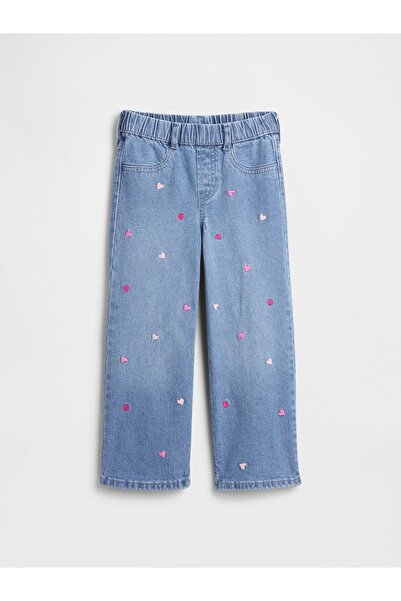 GAP Baby Girl Blue Pull-On Wide-Leg Jean Pants