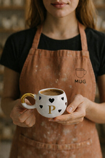 Mugtasarım كوب قهوة تركي مصنوع يدويًا من السيراميك مطلي بالذهب عيار 24 قيراط ...