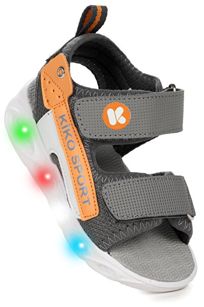 Kiko Kids 101 Işıklı Kız/erkek Çocuk Cırtlı Sandalet Ayakkabı