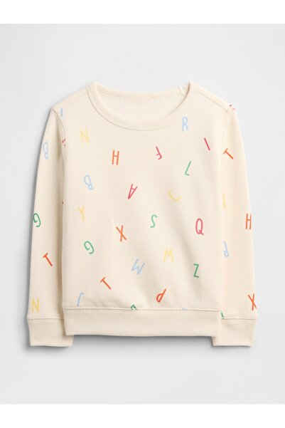GAP Erkek Bebek Krem Bisiklet Yaka Sweatshirt