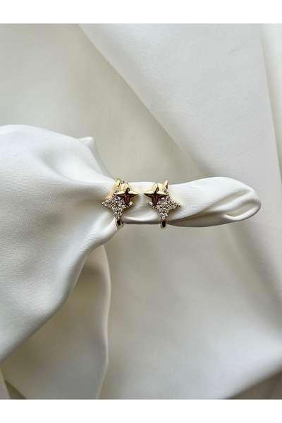 yeknova Xuping 14K Gold Renginde Kuyumcu İşçiliği Yıldız Model Zirkon Taşlı K...