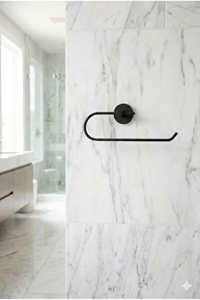 Aktel Banyo Suport pentru prosoape negru Solo Suport pentru prosoape de bucăt...