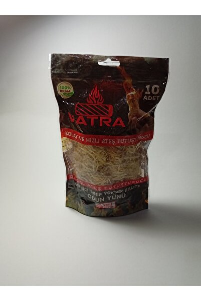 Vatra Odun Yünü Kolay ve Hızlı Ateş Tutuşturucu %100 Doğal 1 Paket (10 Adet)