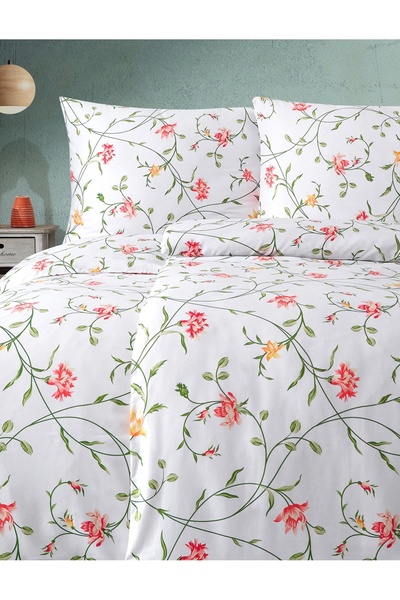 NazeninHome Dream Ranforce Double Duvet Cover Set Cotton Olivia