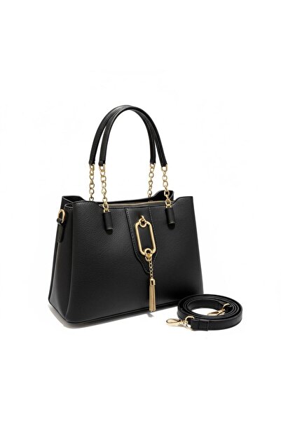 ZİVORA Gold Aksesuarlı 4 Bölmeli Kadın Kol ve Omuz Çantası - Çapraz Askılı