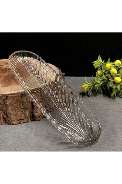 Generic Oval transparent serving dish 31 x 11 cm