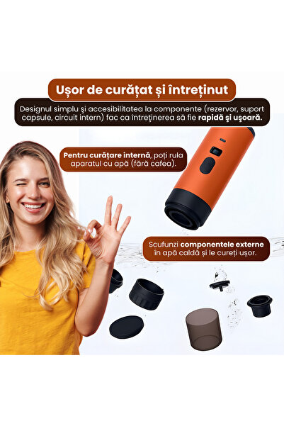 OEM Espressor portabil reîncărcabil, compatibil cu capsule/cafea măcinată Nespresso/Dolce Gusto