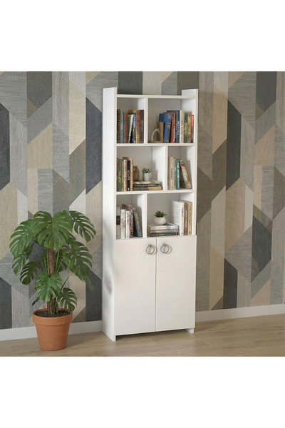 Kalender Dekor Mayra Dolaplı Kapaklı Kitaplık My01