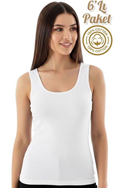 Özten İç Giyim 6-Pack Economical Pack 100% Cotton Breathable Rib Fabric Wide ...