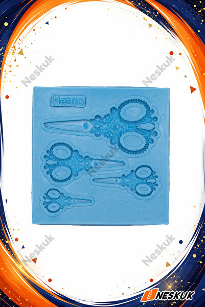 Neskuk قالب سيليكون على شكل مقص، قالب فوندان، أداة تشكيل العجين