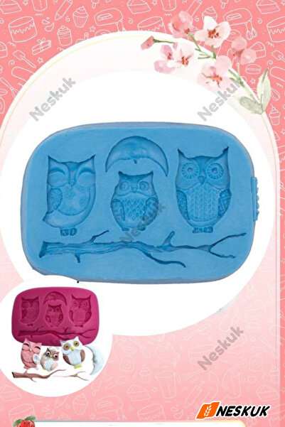 Neskuk Silicone Molds, Owl Silicone Mold, Fondant Mold, Dough Shaper / Halloween