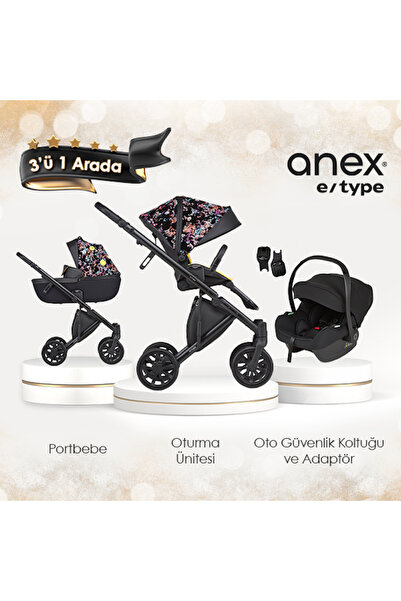 Anex e/type özel Seri - 3'ü 1 Arada Portbebeli ve Oto Koltuklu Bebek Arabası ...
