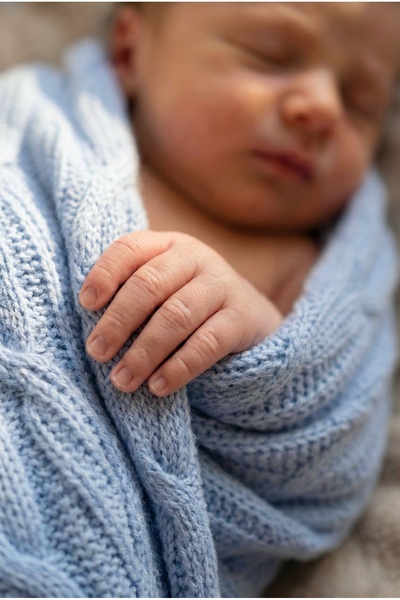 Bursa Trikomer بطانية أطفال محبوكة فائقة النعومة - حديثي الولادة