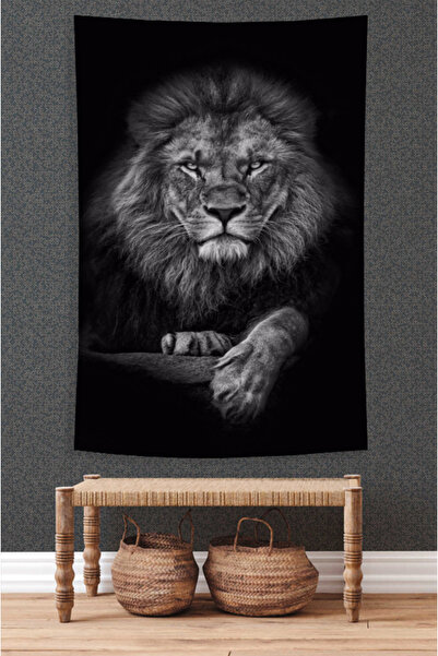 Nivendi Aslan Kral Kumaş Duvar Örtüsü Ev Dekorasyon Duvar Halısı Tapestry