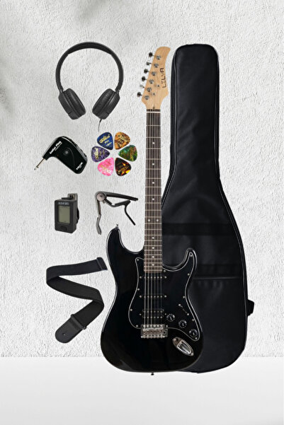 YANIKLAR MÜZİK Lilya STR309 HSS Elektro Gitar – Kulaklık Amfi Seti (NUX GP-1 ...