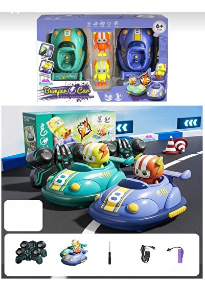 aksooytoys Uzaktan Kumandalı Çarpışan Arabalar İki Kişilik Drift Atan Hızlı I...