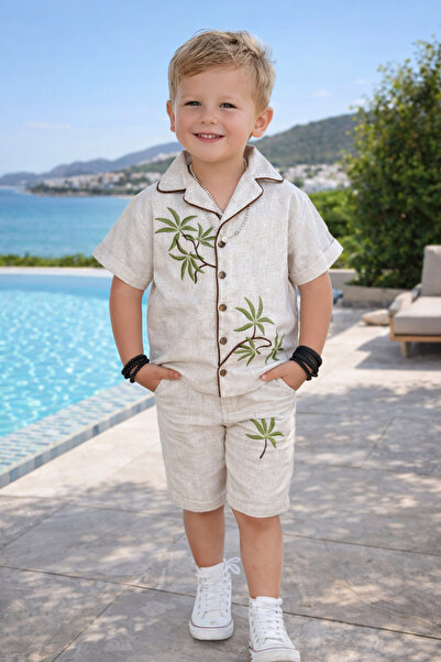 Calisa Boys 3-5 Years Old Shirt Shorts 2-Piece Set Summer Holiday